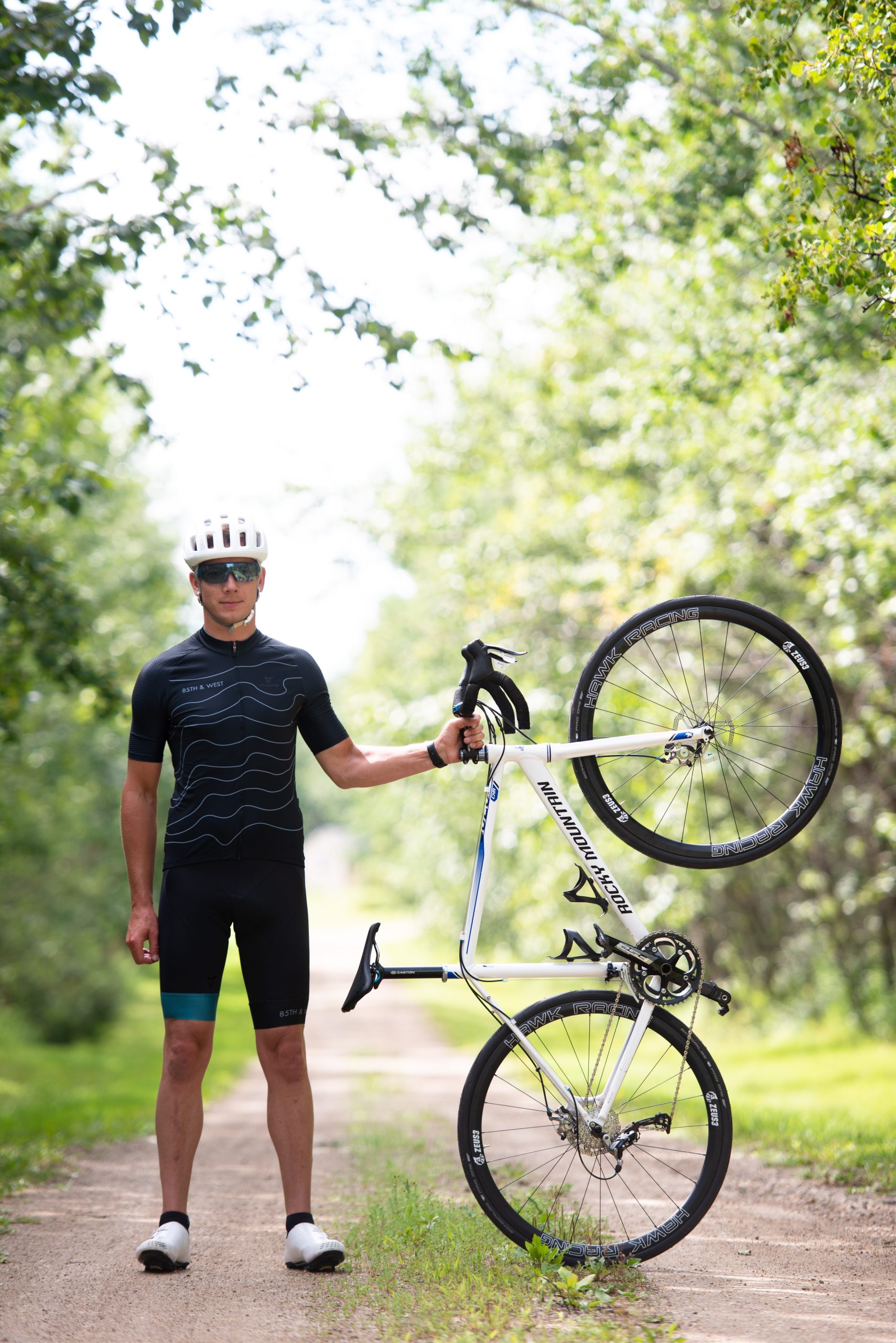 Jordan Standing with His Bike